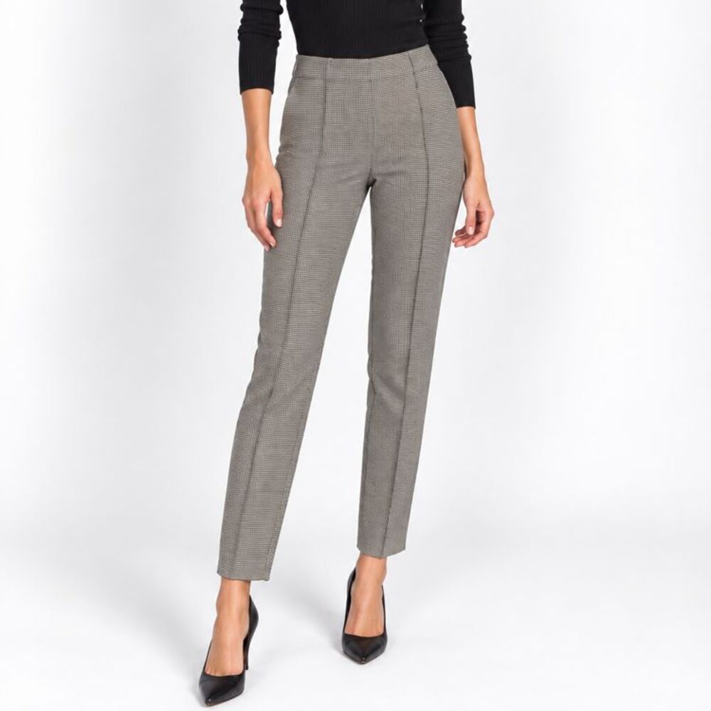 Cheap Chic by Moschino Sz 12 Wool Houndstooth Pants Italy High Waist Italian